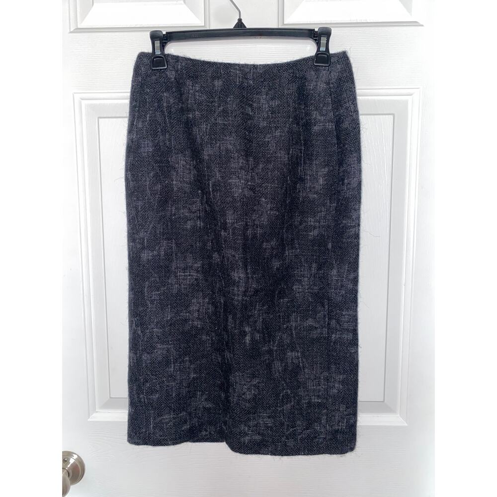 CALVIN KLEIN COLLECTION Skirt Pencil Wool/Alpaca Gray Size 4